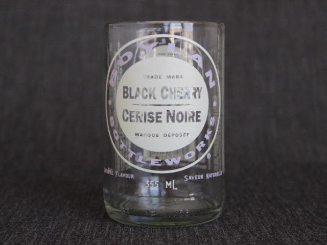 Boylan black cherry noir soda recycled bottle tumbler drinking glass