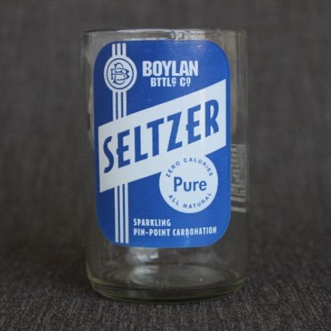 Boylan seltzer soda recycled bottle tumbler drinking glass