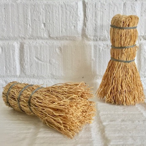 handmade natural escobeta root brush fiber dish scrubber