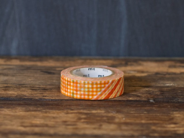 MT Brand orange patchwork Japanese masking tape rolls