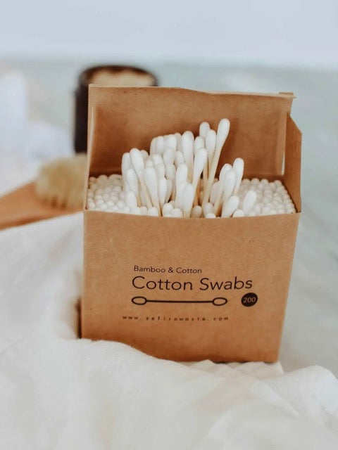 eco bamboo and cotton ear swabs compostable