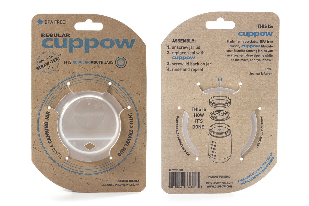 Cuppow mason jar drink lids in standard and wide mouth sizes eco