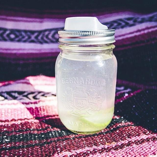 eco Cuppow mason jar drink lids in standard and wide mouth sizes for travel infused water mug