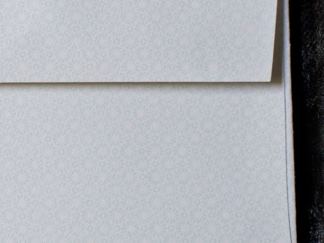 standard size French Paper Company pastel blue starburst printed modern letter writing envelopes