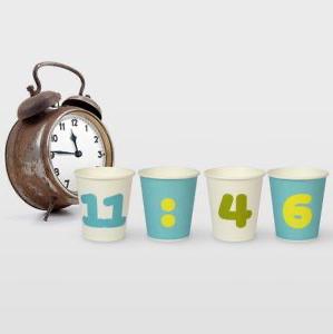 numbered paper party cups