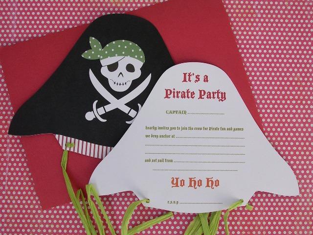Meri Meri pirate party invitation and thank you set