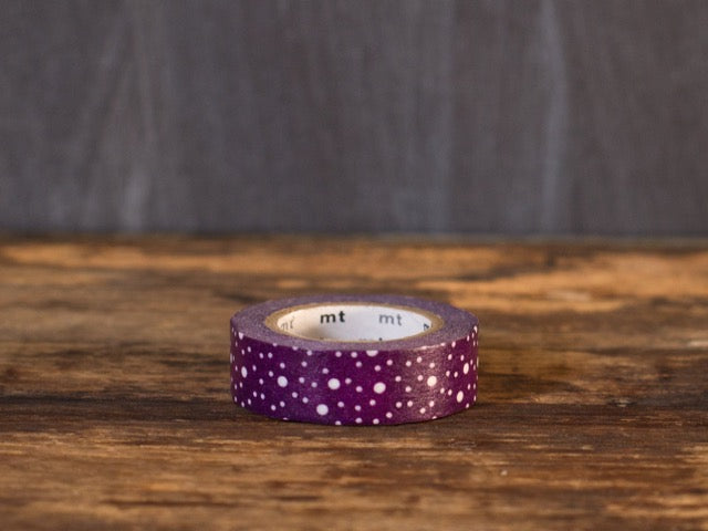 MT Brand purple polka dot print Japanese washi masking tape roll