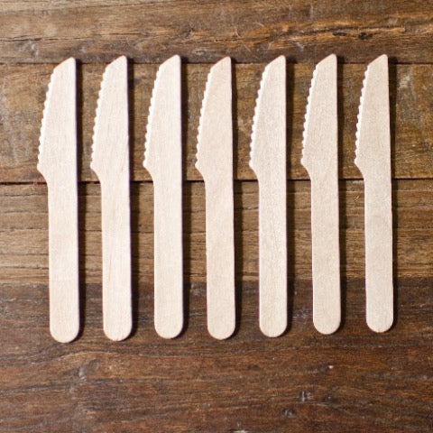 eco wood knives party supplies