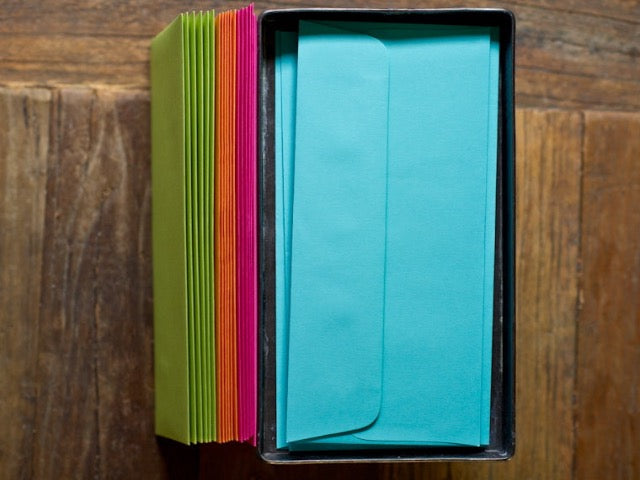 bright turquoise standard size envelopes for letter writing stationery