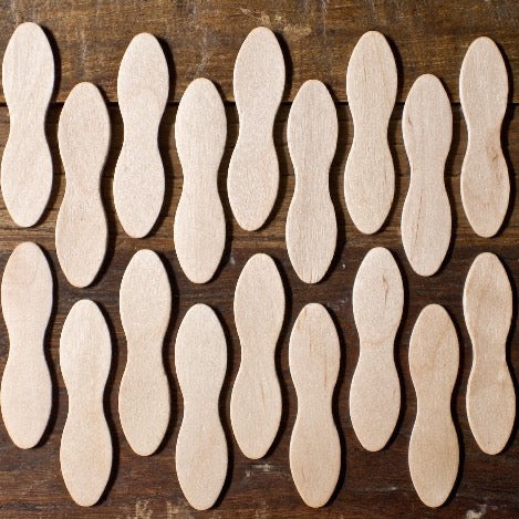 eco wood bowtie taster spoons for ice cream party