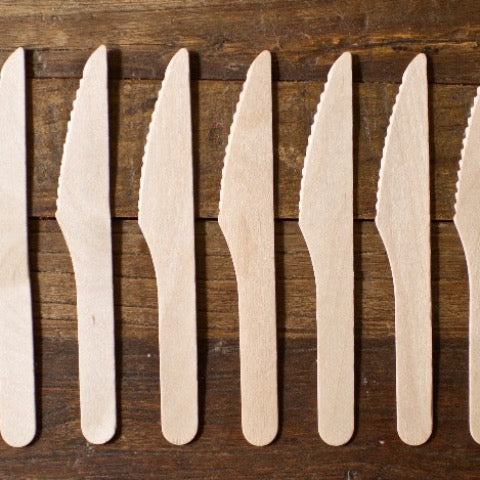 eco wood knives for a party